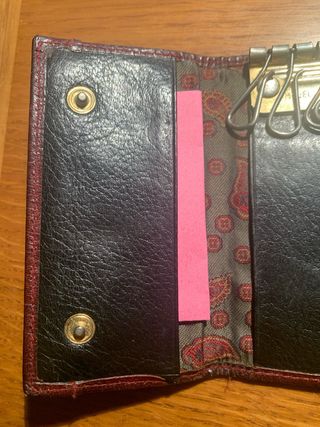 Portachiavi in pelle DEVOTO rosso