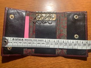 Portachiavi in pelle DEVOTO rosso