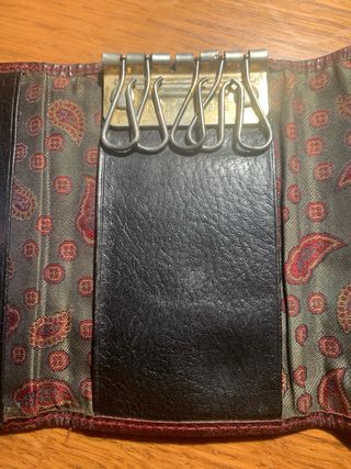 Portachiavi in pelle DEVOTO rosso