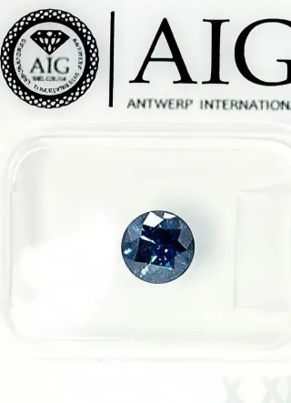 Diamante Azul intenso.  0,83 kilates.