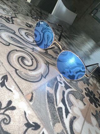 Occhiali da sole Ray-Ban oro lenti blu