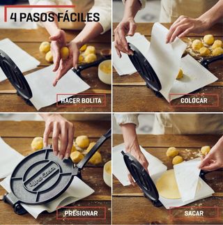 Prensa para tortillas de 20 cm + papel de horno