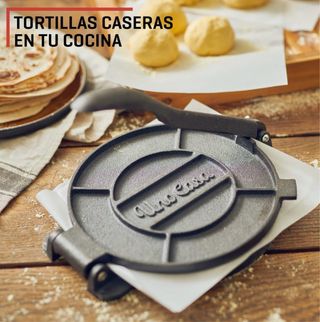 Prensa para tortillas de 20 cm + papel de horno