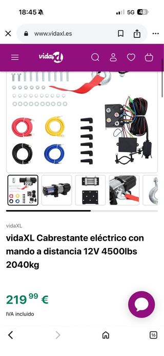 Cabestrante eléctrico 12V