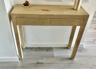 Consola recibidor madera maciza Sungkai