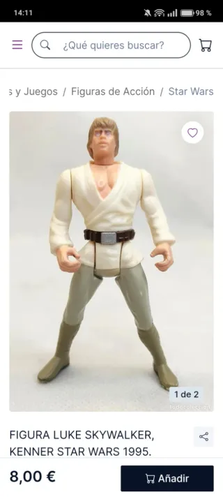 Figuras Luke Skywalker, anakin y trooper Kenner