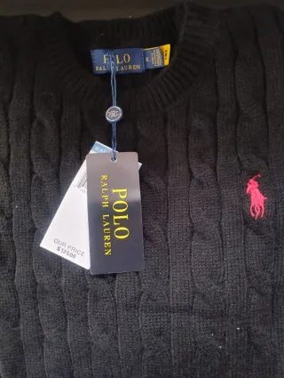 Jersey Polo Ralph Lauren Negro Trenzado