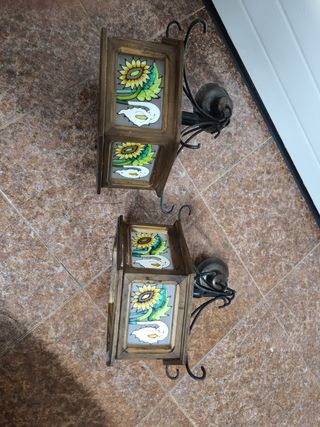 2 Lampade Rustiche Vintage