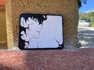 Porta carte Solo Leveling dipinto a mano