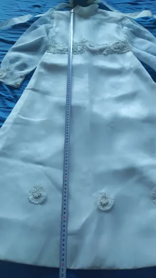 Vestido comunión vintage y gorrito