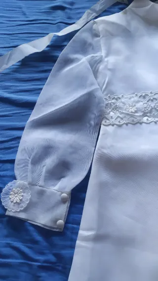 Vestido comunión vintage y gorrito