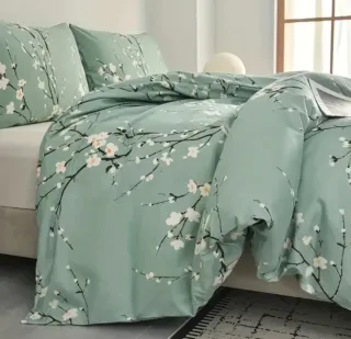 Funda nórdica flor ciruelo verde blanco 230x220cm