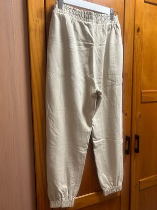 Lote pantalones chándal verde y beige Talla S/M