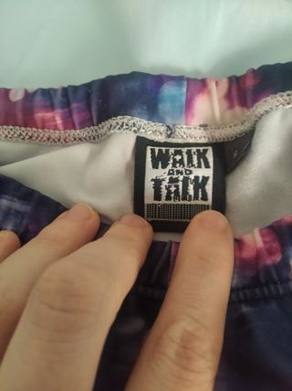 2 Leggings Negro y Multicolor