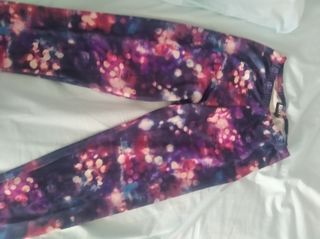 2 Leggings Negro y Multicolor