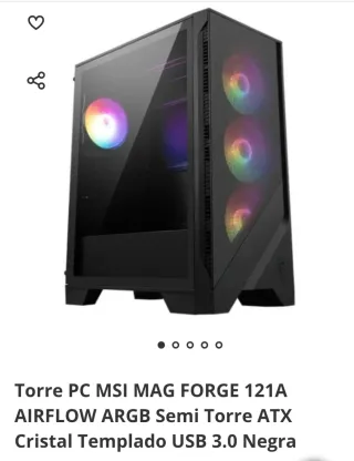 Torre PC MSI MAG FORGE 121A ATX Negra