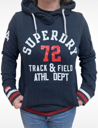 Sudadera Superdry Mujer Talla 40 Azul/Roja