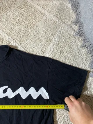 Camiseta Champion Crop Top Negra Blanca S