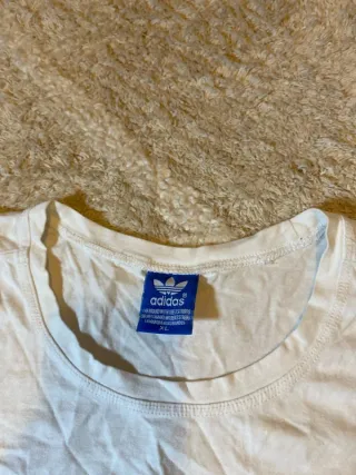 Camiseta Adidas Blanca Dorada Talla S