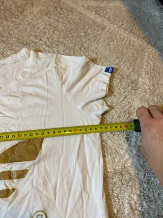 Camiseta Adidas Blanca Dorada Talla S