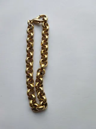 Pulsera eslabones gruesos dorada