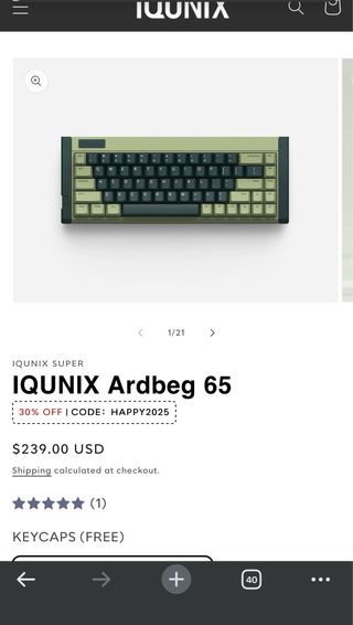 Teclado Mecánico Iqunix Ardbeg 65 Falla