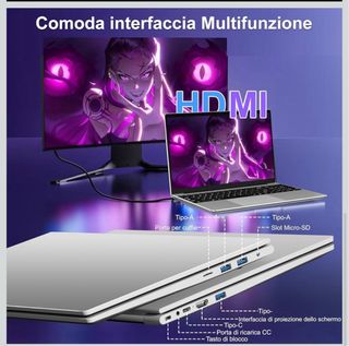 PC Portatile 15.6 Celeron N5095 8GB RAM 256GB SSD