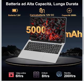 PC Portatile 15.6 Celeron N5095 8GB RAM 256GB SSD