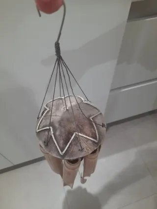 Móvil de cañas de bambú