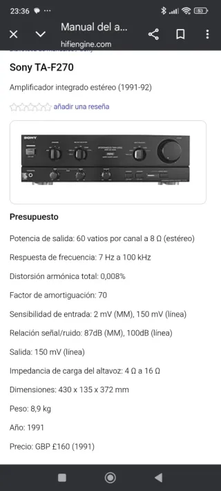 SONY AMPLIFICADOR Y TUNER MADE IN JAPAN.
