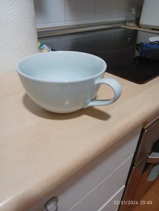 Taza inglesa grande de porcelana