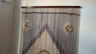 Cortina di perline in legno e vetro