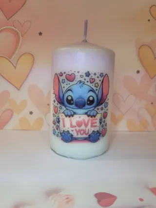 Candela decorativa Stitch I Love You