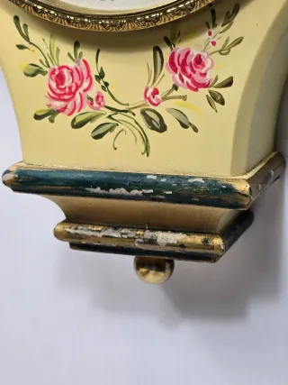 Orologio da parete vintage dipinto a mano