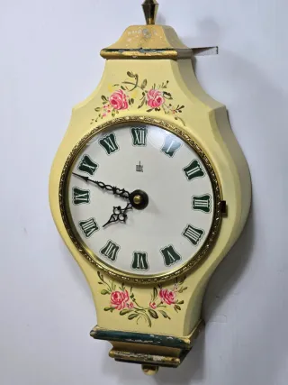Orologio da parete vintage dipinto a mano