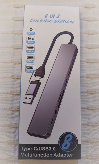 Adaptador Hub Multipuerto USB 3.0/USB C 8 en 2