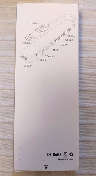 Adaptador Hub Multipuerto USB 3.0/USB C 8 en 2