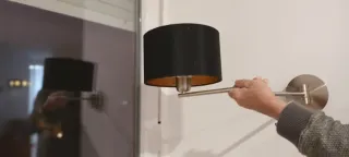 2 Lampade in Tessuto e Metallo