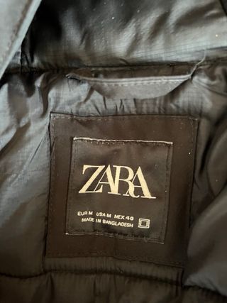 Cazadora Zara Negra Talla M