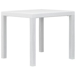 Tavolo in plastica 90x90cm effetto rattan altezza 75cm