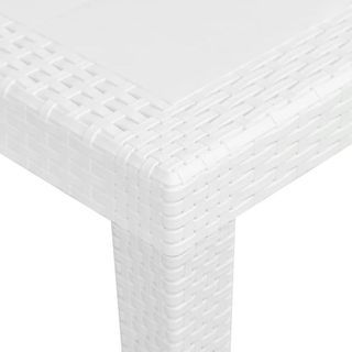 Tavolo in plastica 90x90cm effetto rattan altezza 75cm