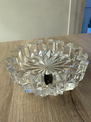 Cenicero cristal tallado vintage