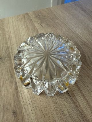 Cenicero cristal tallado vintage