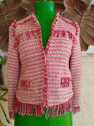 Blazer Zara Basic Collection Tweed Flecos Talla S