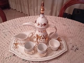 Servizio da tè porcellana e metallo