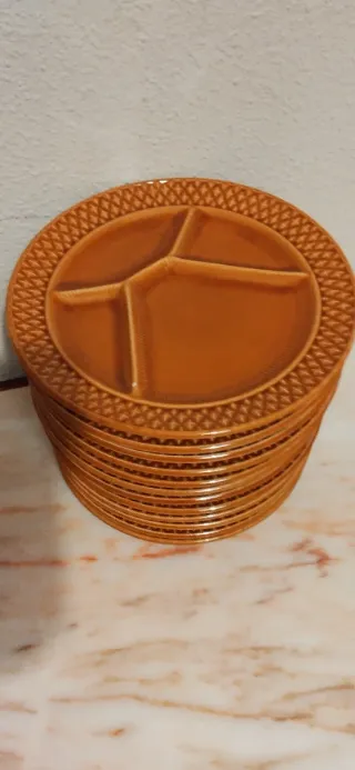 12 Platos de cerámica vintage 23.5cm