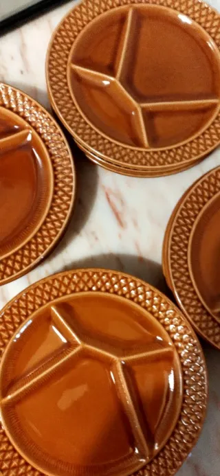 12 Platos de cerámica vintage 23.5cm