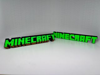 Logo 3D MINECRAFT | Decoración Colección