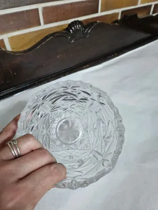 Jarrón de cristal tallado