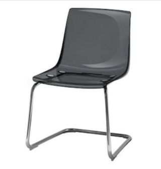 Silla Tobias Ikea gris transparente
